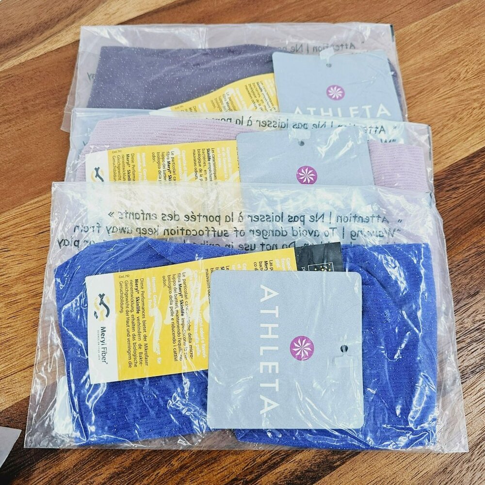 Athleta Shimmer Knot Headband Blue Purple Lavender One Size Meryl Skinlife New